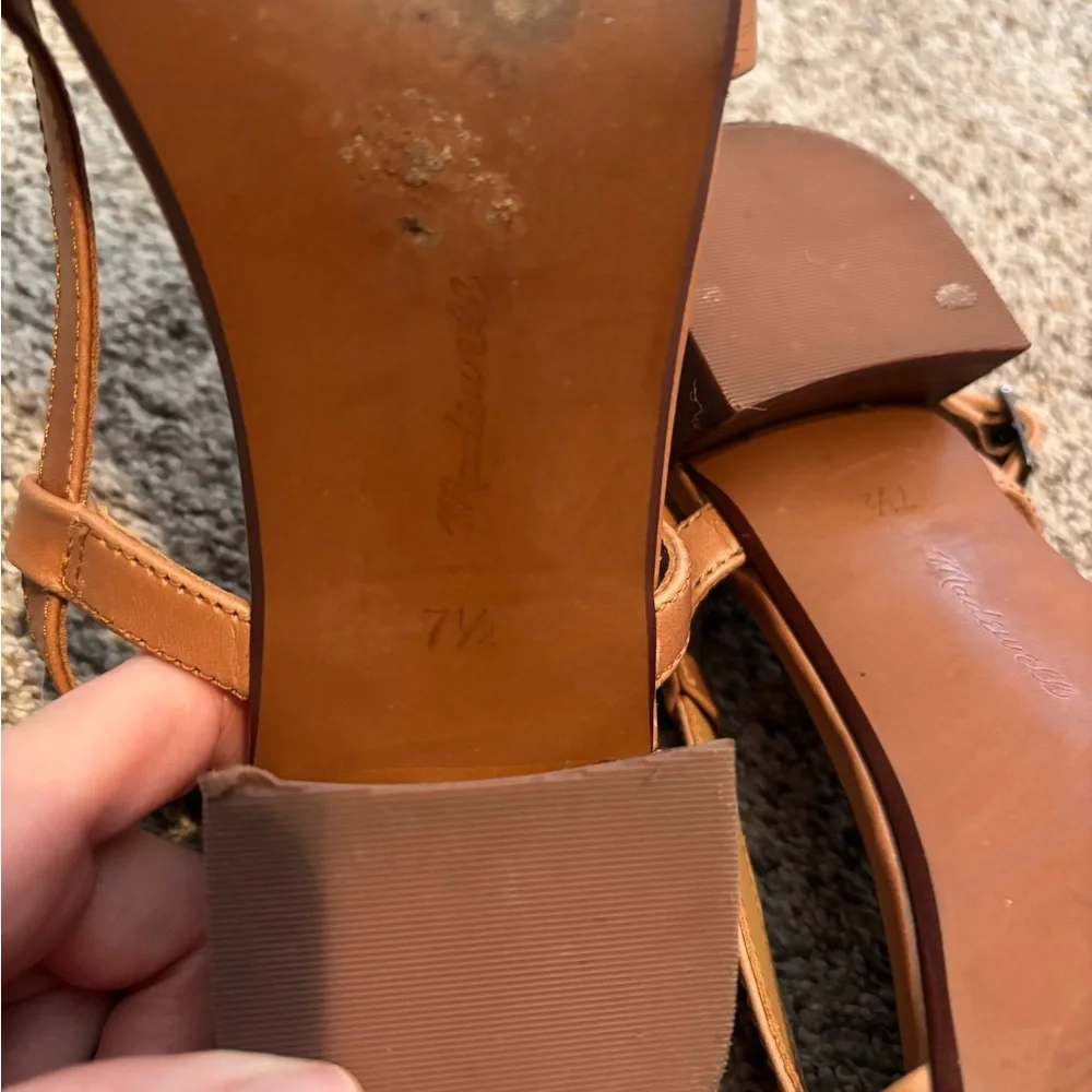 Madewell Tan Leather Slingback Sandals - Picture 4 of 5